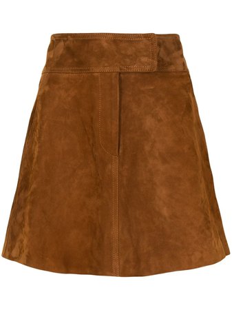 KHAITE a-line Leather Skirt - Farfetch