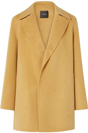 Wool And Cashmere-blend Coat - Mustard
