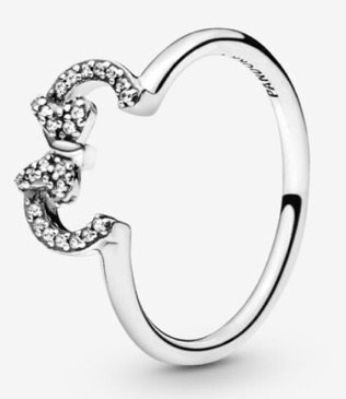 Disney Minnie Mouse Ears Silhouette Puzzle Ring