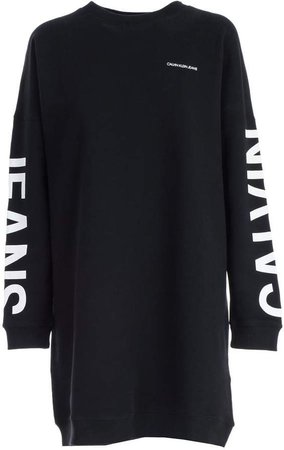 Calvin Klein Jeans Logo Print Sweater Dress