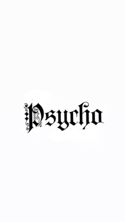 psycho in gothic calligraphy font