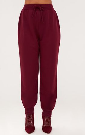 Maroon Ultimate Sweat Joggers | Trousers | PrettyLittleThing