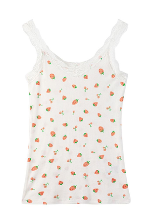 strawberry and cherry tank top