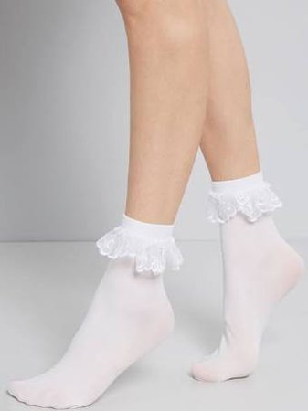 white lettuce top socks