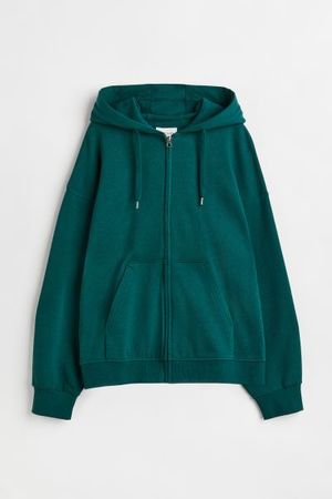 Hooded Jacket - Dark green - Ladies | H&M US