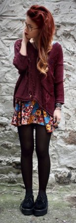 cranberry sweater outfit