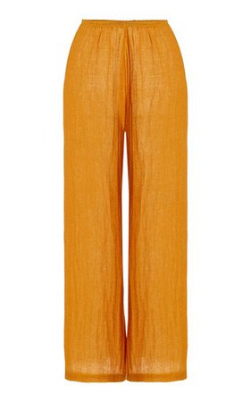 Flora Linen-Blend Wide-Leg Pants By Leset | Moda Operandi