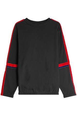 Cotton Sweatshirt with Velvet Gr. S