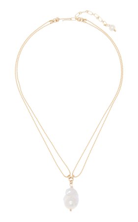 Flannery Pearl Gold-Filled Necklace By Brinker & Eliza | Moda Operandi