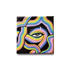 rainbow trippy art on canvas - Google Search