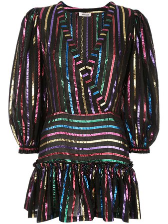Attico Metallic Stripe Dress - Farfetch