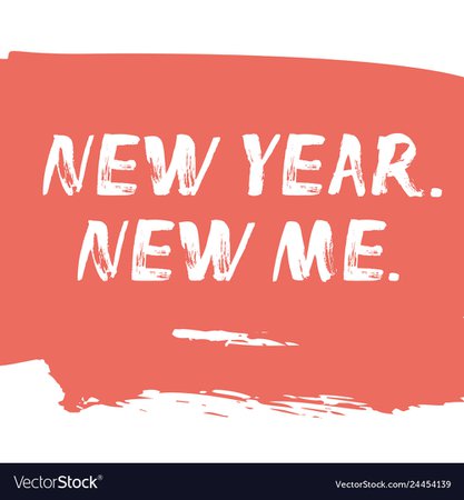 New year new me - artistic hand drawn text Vector Image