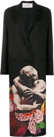x Undercover Lovers print single-breasted coat