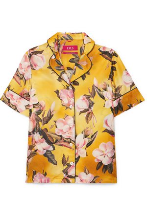 F.R.S For Restless Sleepers | Bendis floral-print satin-twill shirt | NET-A-PORTER.COM
