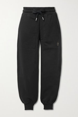 Cotton-blend Jersey Track Pants - Black