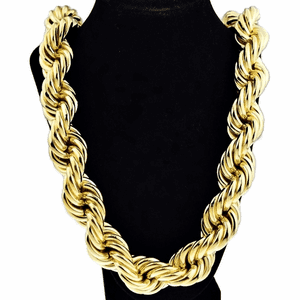 25 mm x 36" Gold Plated Rope Chain