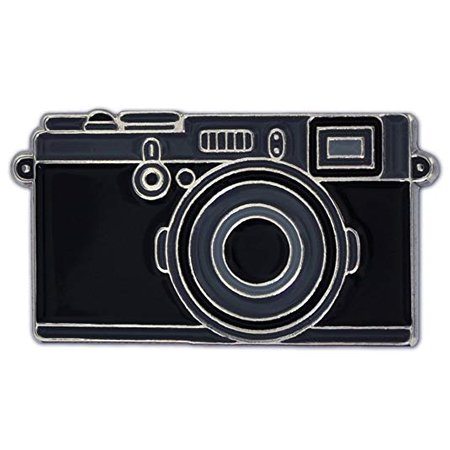 PinMart Black Camera Photography Lover Enamel Lapel Pin