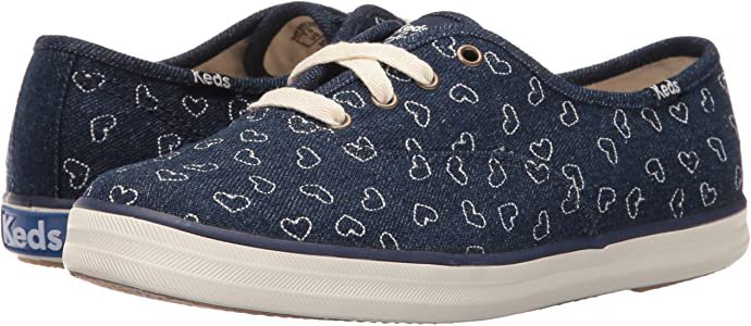 Amazon.com | Keds Women's Taylor Swift Denim Heart Embroidery Fashion Sneaker, Indigo Light Blue, 6 M US | Fashion Sneakers
