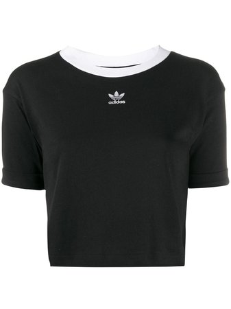 Adidas Two Tone Cropped T-shirt - Farfetch