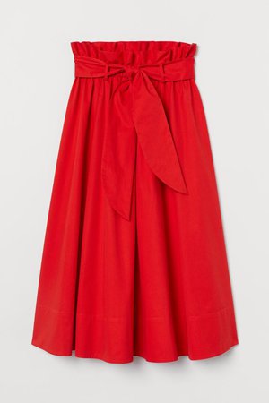 Paper-bag Circle Skirt - Red - Ladies | H&M US