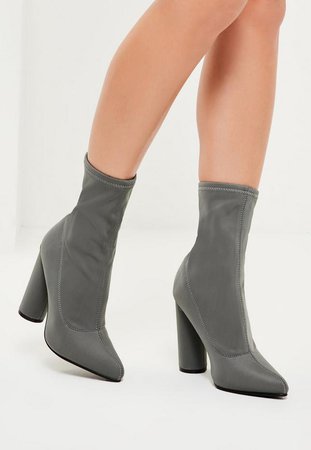 Grey sock boots