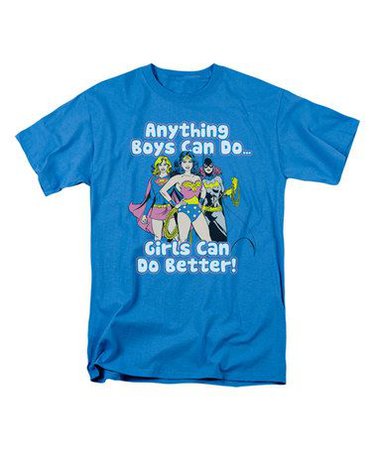 Turquoise 'Girls Can Do Better' Tee