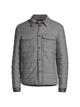 Shop Kiton Cotton Overshirt Jacket | Saks Fifth Avenue