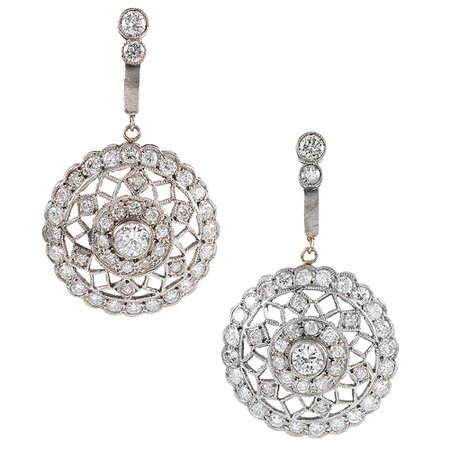 Victorian edwardian diamond earrings