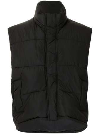 Shop black Balenciaga high-neck gilet jacket with Express Delivery - Farfetch