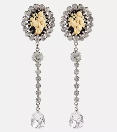 Alessandra Rich - Embellished drop earrings | Mytheresa
