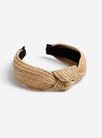 Natural raffia knot headband | Miss Selfridge
