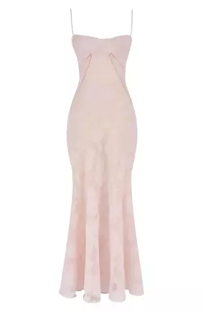 HOUSE OF CB Blush Lace-Back Gown | Nordstrom