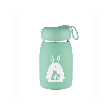 Stainless Steel thermos Bottle Mug Vacuum Flasks Belly Cup Thermal Bottle For Water Insulated Tumbler For kids coffee animal Color Green Capacity 360ML