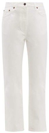 Charlee High Rise Straight Leg Jeans - Womens - White