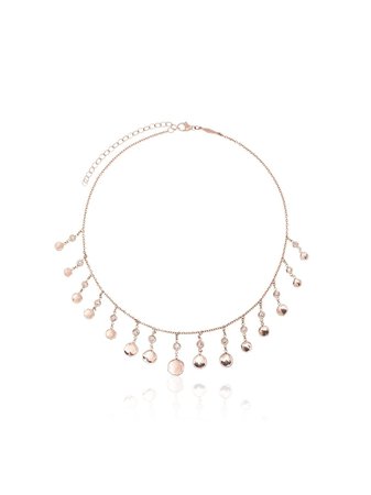 Jacquie Aiche Shaker Diamond And 14K Rose Gold Necklace | Farfetch.com