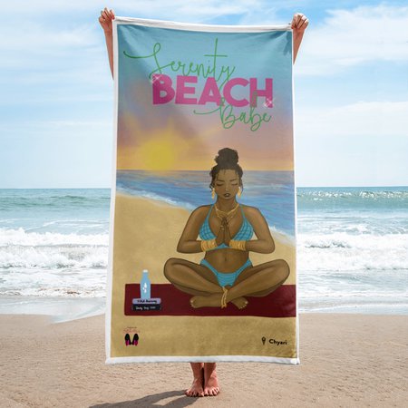 FlightsInStilettos Serenity Beach Towel