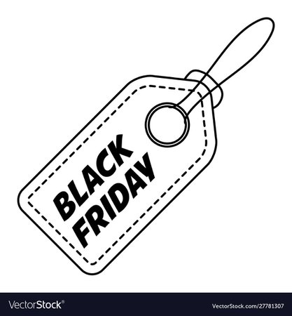 Commercial tag hanging with black friday word Vector Image