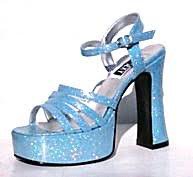 70s blue glitter platofrm heels - Google Search