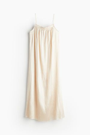 Satin Slip Dress - Cream - Ladies | H&M US