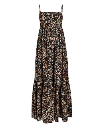 Acler Dartford Printed Linen-Blend Maxi Dress | INTERMIX®