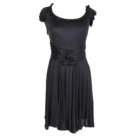 2000s Blumarine Black Evening Cocktail Dress For Sale at 1stDibs | blumarine black dress