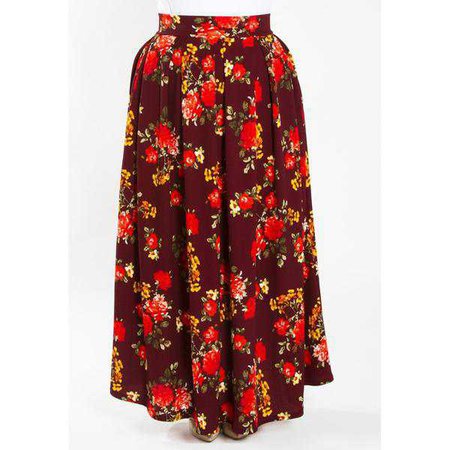Fashiontage - Plus Size Maxi Waistband Skirt - 945148133437