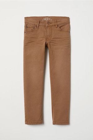 Slim-fit Twill Pants - Rust brown - Kids | H&M US