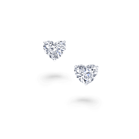 Classic Graff | Heart Shape Stud Earrings, Diamond | Graff