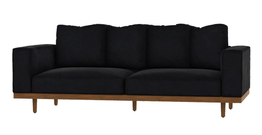 black couch sofa
