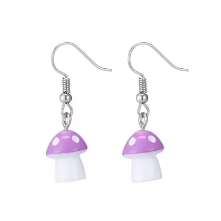 Purple Mushroom Earrings - Buy in Painkiller Store