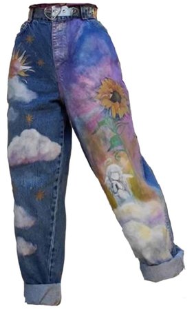painted jeans