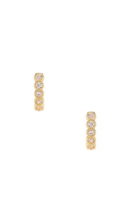 gorjana Madison Shimmer Huggie Earrings in Gold | REVOLVE