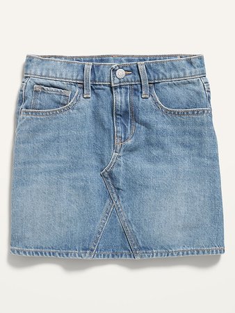 High-Waisted Light-Wash Jean Skirt for Girls | Old Navy