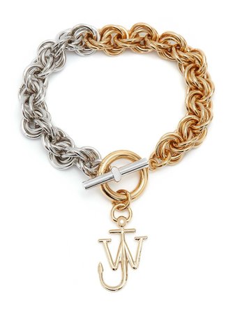 JW Anderson multi-links two-tone bracelet gold & silver JY0042OT0003911 - Farfetch